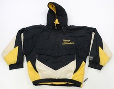 Rare Vintage LOGO 7 Pittsburgh Steelers Color Block Puffer Parka Jacket 90s SZ M