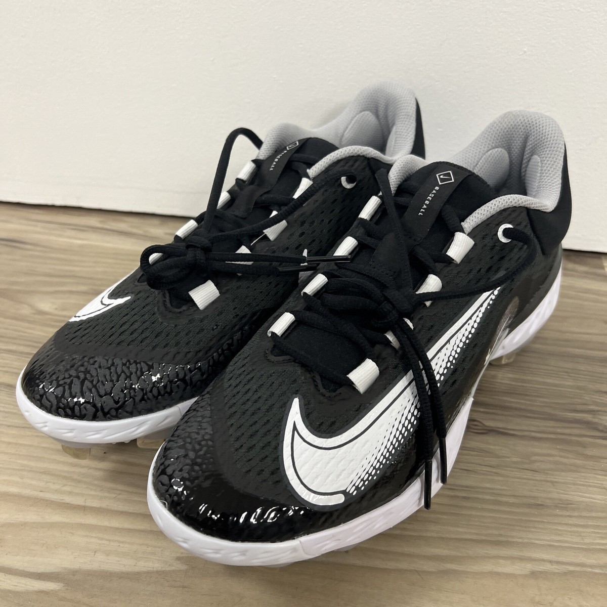 Nike Alpha Huarache Elite 4 Baseball Cleats Low Black Men