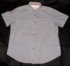 Robert Graham Men's Short Sleeve Button Front Shirt Size XL