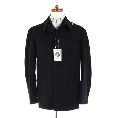VINTAGE Jacke Unlined Gr 54 Wolle Wool Marineblau Workwear Navy Blue Chore Coat - Bild 1 von 4