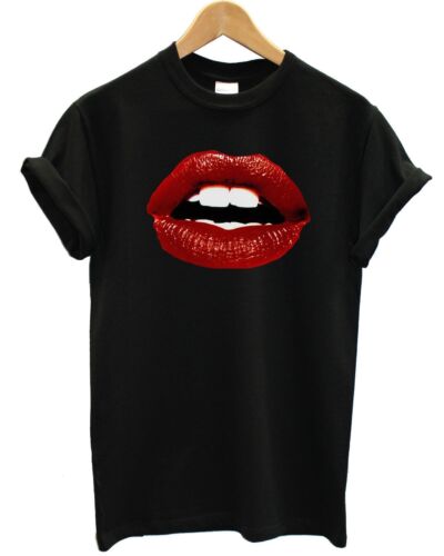 Red Lips T Shirt Holiday Men Women Top Kids Man Shop Sexy Summer Kiss Club Hot - Zdjęcie 1 z 3