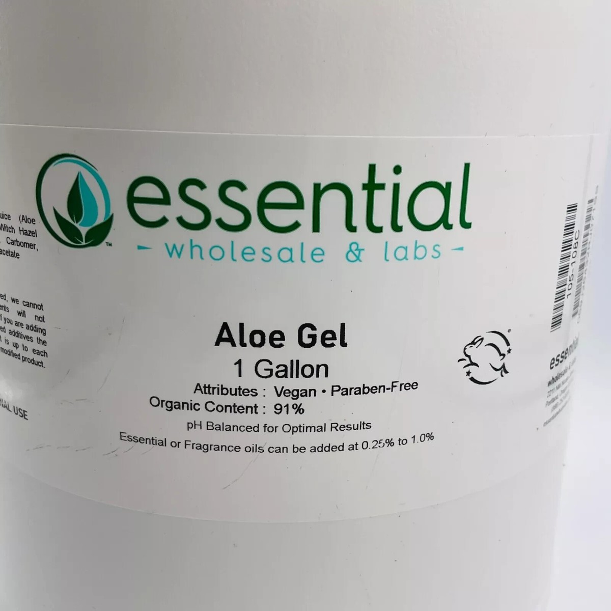 Organic Aloe Vera Gel 1 GALLON Essential Wholesale & Labs Natural Skin Care  Body | eBay