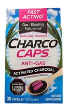 CHARCO CAPS for GAS & BLOATING Anti-gas Activated Charcoal Capsules 36ct --