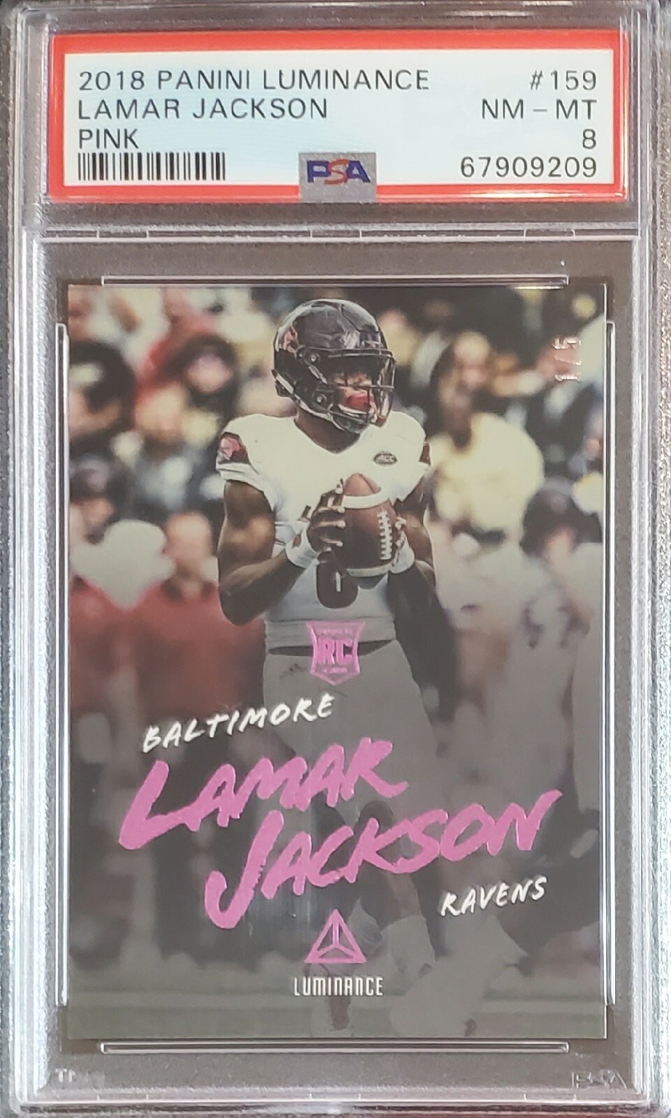 Lamar Jackson Panini Luminance #159 Pink
