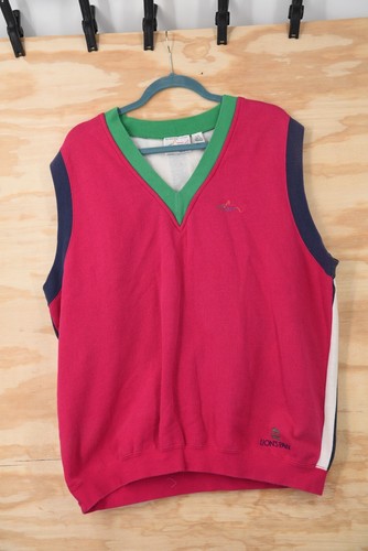 Vintage Greg Norman x Reebok Lions Paw Links RARE!! Fleece Sweater Vest Mens L - Picture 7 of 12