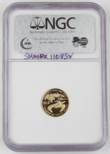 1999 W $5 1/10 Troy Oz GOLD AMERICAN EAGLE PROOF COIN NGC PF69 Ultra Cameo - Picture 2 of 4