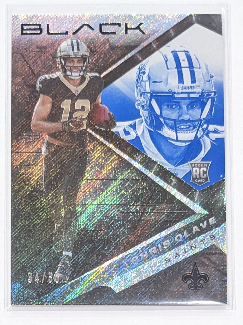 2022 Panini Black Chris Olave Rookie 1/35 #106 New Orleans Saints