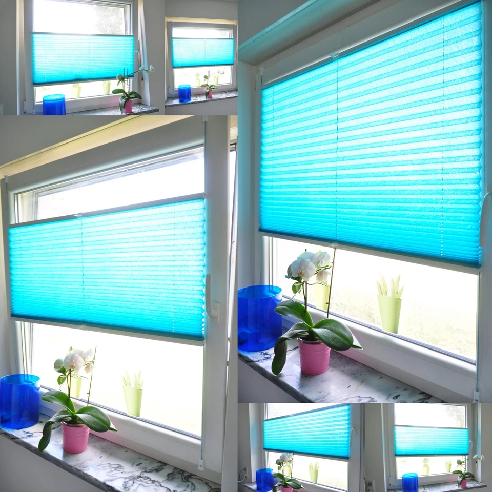 Plissee Klemmfix Plisseerollo Easyfix ohne Bohren Faltrollo blickdicht verspannt - Bild 2 von 4