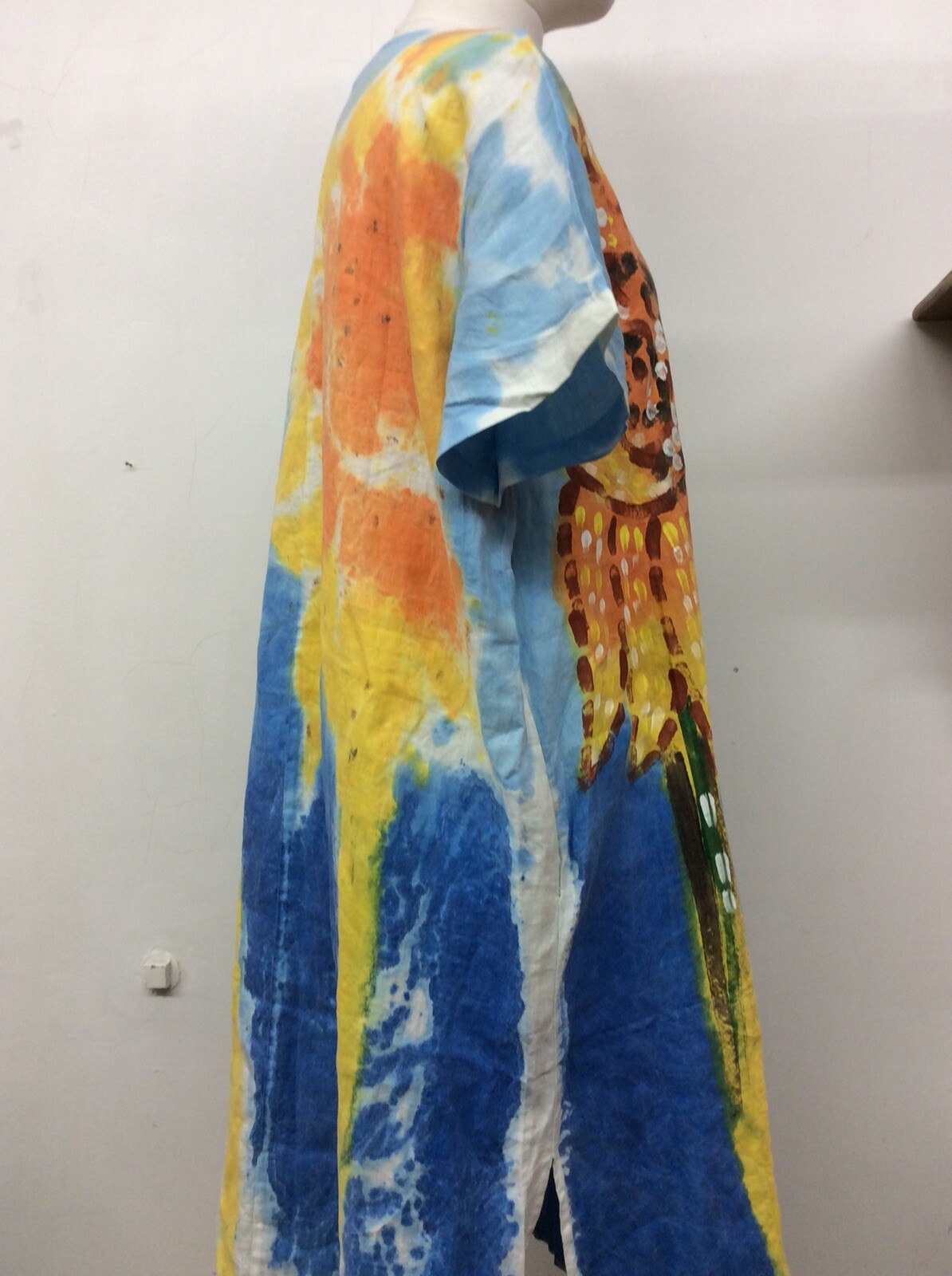 YESNO Hand-painted Sunflower Shift Dress Dress M/L Read