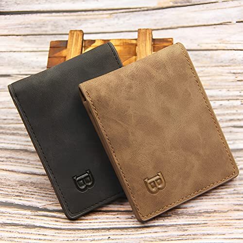 Gifts for him,Men's Billfold and Passcase Wallets, Durable Bifold Style01 - Picture 5 of 7