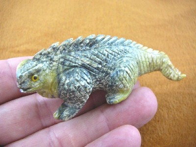 (Y-LIZ-IG-253) Green IGUANA LIZARD FIGURINE carving GREEN serpentine stone PERU