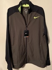 NWT Nike Team Woven Mens Training Jacket Black Olive Sz L 688493-325 Full Zip