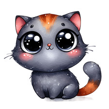 Wall Decal Sticker Cute Funny Cat Wall Sticker 18X18cm Large