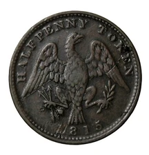 1815 Lower Canada Eagle Britannia Imitation Halfpenny Token LC-54d2