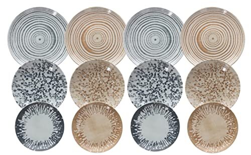 Tognana Goblin, Servizio Piatti per 4 persone, 12 Pezzi, Porcellana, (F1G)