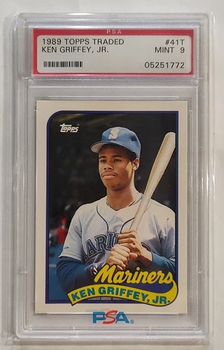 1989 Topps Traded Ken Griffey Jr RC #41T, PSA 9 MINT