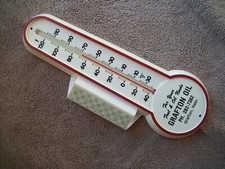 Grafton Oil ~ Grafton, Nebraska ~ Advertising Plastic Thermometer
