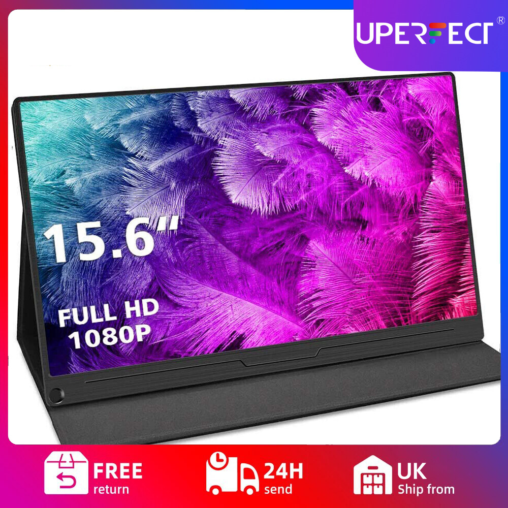 15,6 Zoll Portable Monitor Full HD – Tragbarer IPS Bildschirm Für Laptop, PS5, Xbox Mit HDMI/USB-C