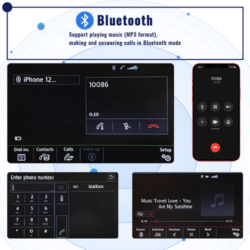 NONAME Android Auto RCD330 187F Carplay Autoradio Headunit für PQ VW Passat Golf - Bild 16 von 18