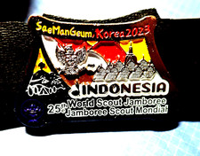 25TH WORLD SCOUT JAMBOREE INDONESIAN WOGGLE NECKERCHIEF SLIDE WSJ 2023 KOREA BOX