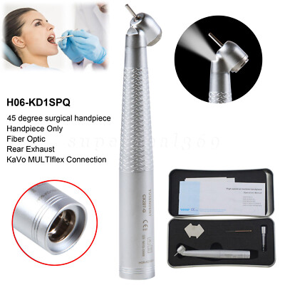 Dental 45 Degree Fiber Optic LED Push Button Handpiece for KAV Coupler CX207-G