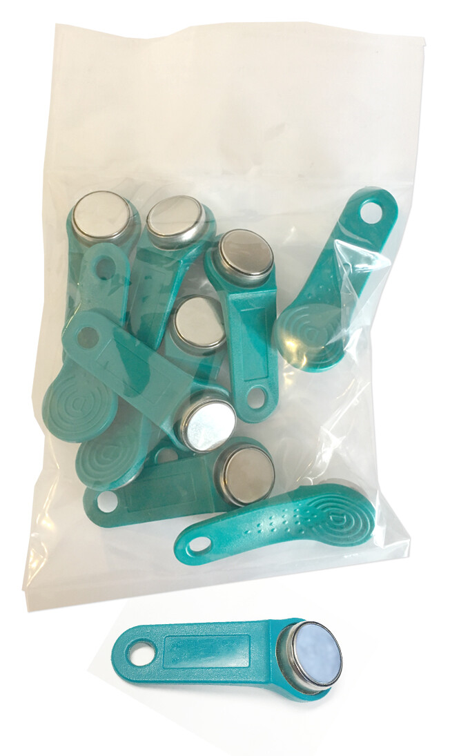 Teal Keytabs/iButtons for iButton Job Site Time Clock