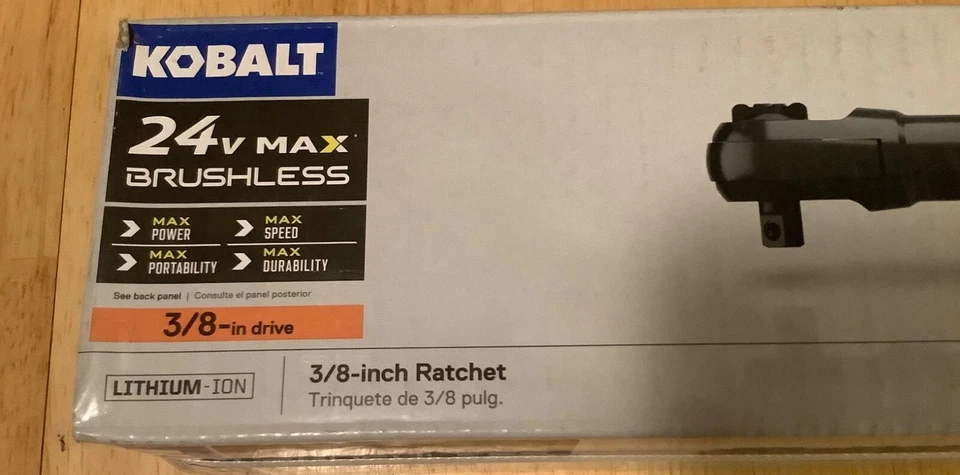 Kobalt KRW 124B-03 24V Brushless 3/8" Drive Ratchet - Bare Tool- New- Sealed Box - Image 2 of 4