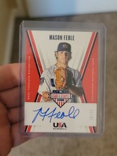 Mason Feole 2019 Stars And Stripes Collegiate National Team On Card Auto /25 SP