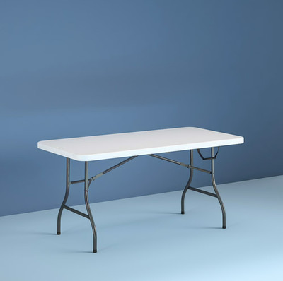 Cosco 6 Foot Premium Folding Table, White Speckle New