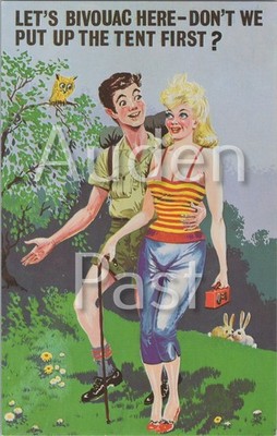 Let's Bivouac Here Don't We Put Up The Tent Erste Comic Postkarte