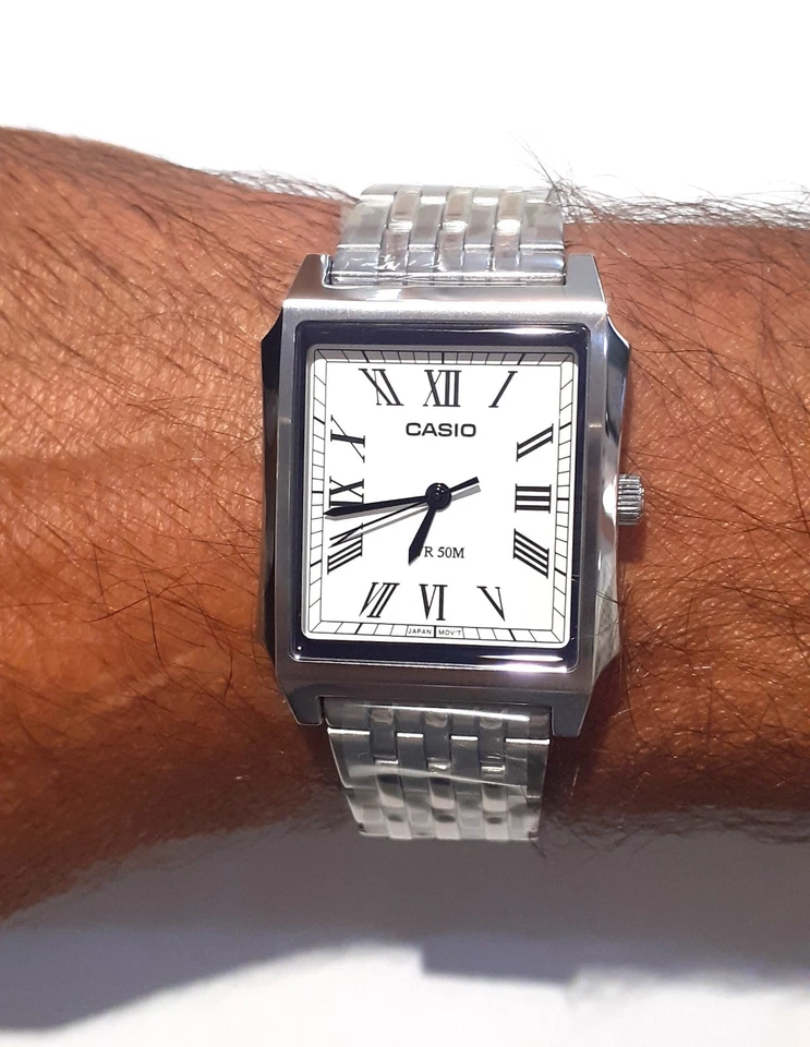 Orologio Uomo Casio MTP-B190D-7BVEF In Acciaio Con Quadrante Rettangolare - Immagine 3 di 3