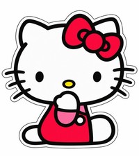 Hello Kitty Red Vinyl Sticker Laptop Mirror Tumblr Locker Hello Kitty Red Vinyl Sticker Laptop Mirror Tumblr Locker