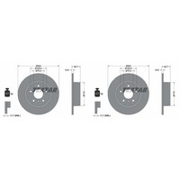 2X Textar PRO Bremsscheiben 304Mm Voll Hinten Passend FüR Land Rover Discovery R