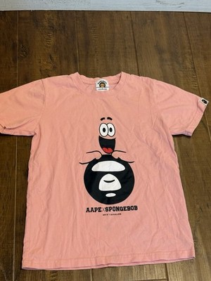 Bape A Bathing Ape Spongebob T Shirt AAPE Youth Pink Japan