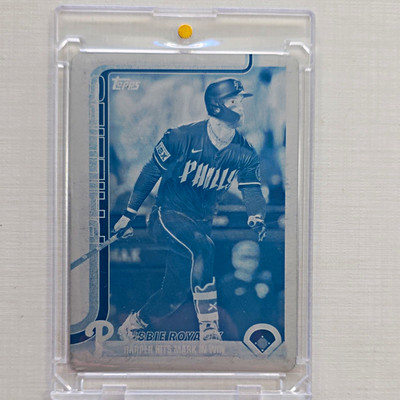 Topps 2025 Baseball Updates Bryce Harper Phillies Cyan Plate 1/1