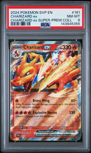 2024 POKEMON SVP PROMO SUPER-PREMIUM COLLECTION #161 CHARIZARD EX PSA 8