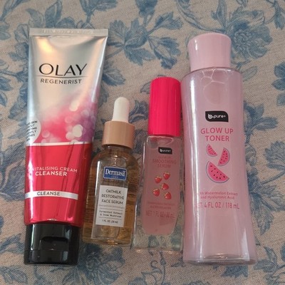Olay Regenerist Skin Care Set Cleanser Face Serum Toner Hyaluronic Acid