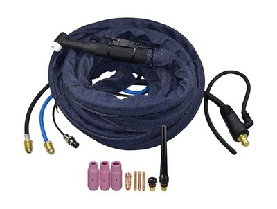 RIVERWELD SR WP 18FV TIG Welding Torch Complete With Flexible & Gas Valve Hea...