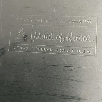 Vintage Sears & Robuck	made in USA 'Maid Of Honor' Aluminum Loaf Pan 9.5''x5.5''x3
