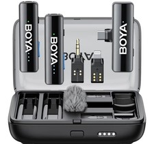 BOYA BOYALINK All-in-One Wireless Microphone Set for iPhone, Android And More