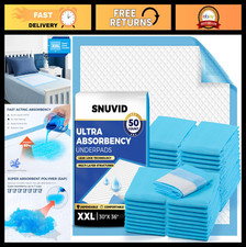 XXL Super Absorbent Disposable Underpads 30" x 36" Leakproof Bed Pads - 50 Pack