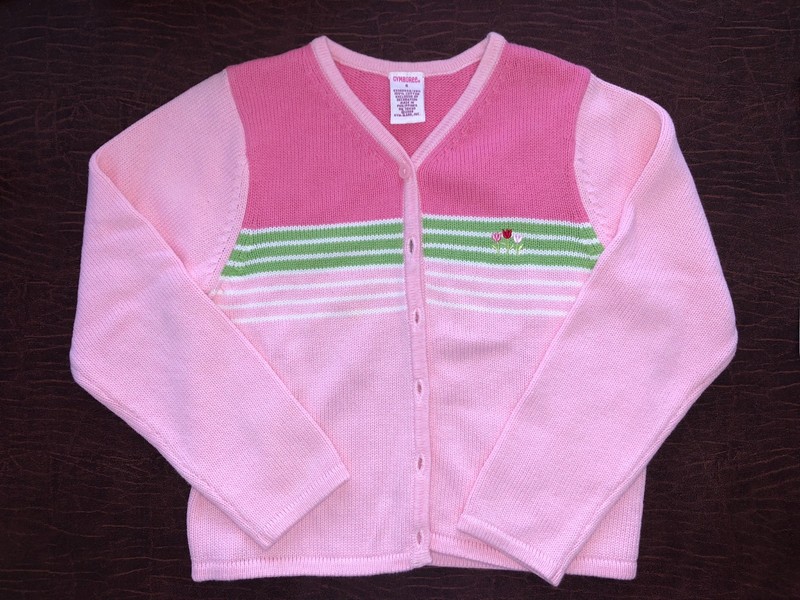 Gymboree vintage 2003 TIP TOE TULIPS  spring V-Neck SWEATER/CARDIGAN 6  EUC
