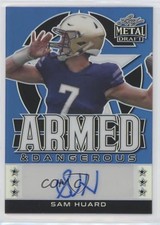 2022 Leaf Metal Draft Armed & Dangerous Blue Prismatic 5/30 Sam Huard Auto 0u66