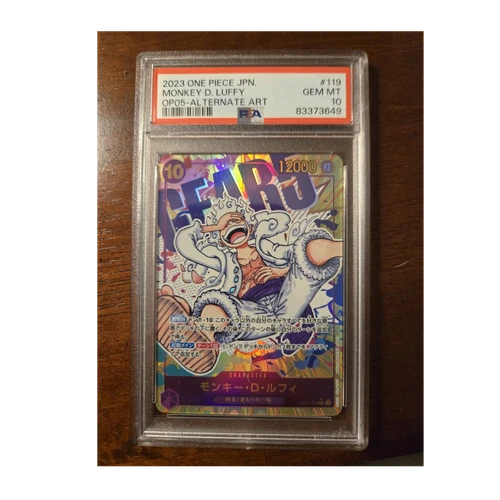 Gear 5 Monkey D. Luffy OP05-119 One Piece CCG Secret Rare Holo PSA 10