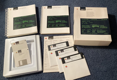 Apple II AppleWorks Package with Disks, Box, and Manuals vintage original