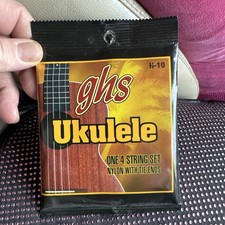 GHS H-10 Nylon Ukulele Strings - Soprano/Concert - Black Nylon NEW 