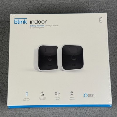 Blink Indoor Camera Security System 2 Pack Battery Powered Alexa 1080p HD New