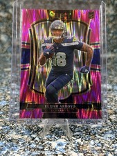 2025 Panini Select #114 Elijah Arroyo Pink Prizm Shock RC Seattle Seahawks