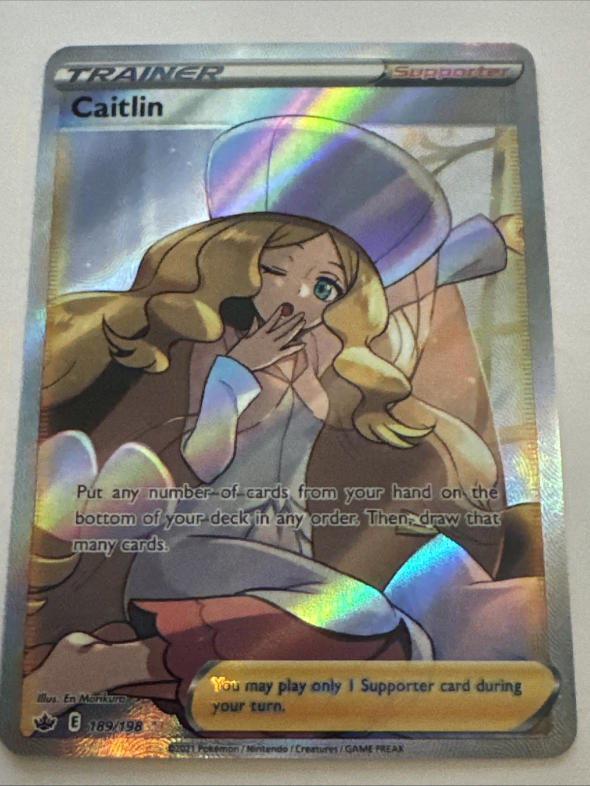 CAITLIN Trainer Textured Holographic Goddess Custom Art Foil TCG Card