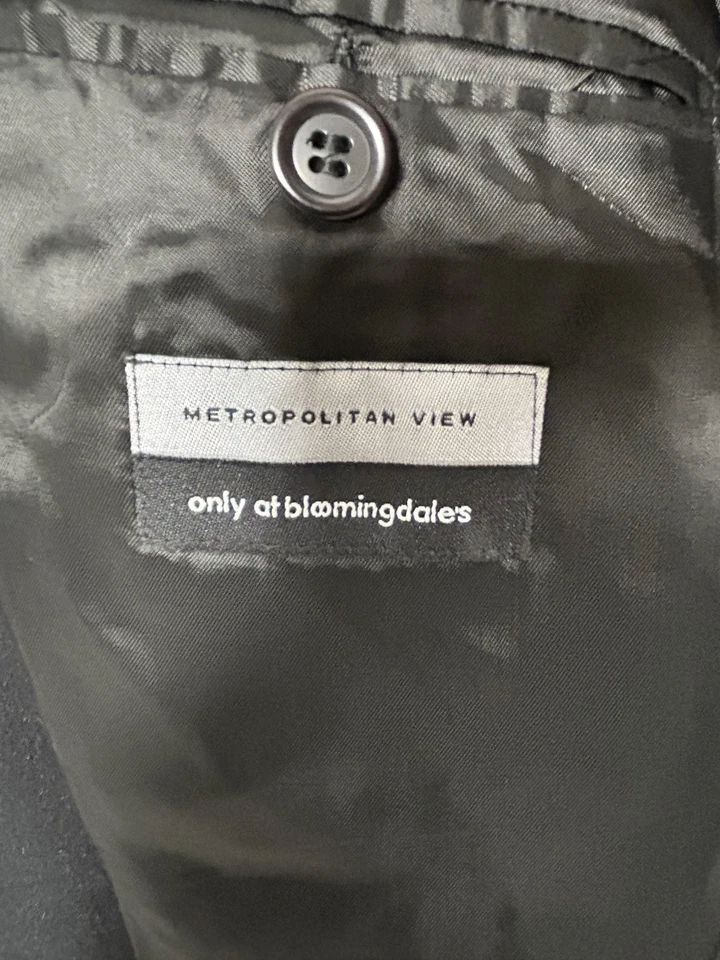 Abrigo METROPOLITAN VIEW Bloomingdale's 44L Largo Lana/Angora Hecho en ITALIA Foto 4 de 4